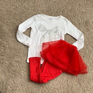 Carters Christmas PJs with tutu